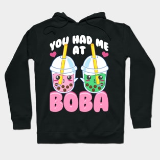 Cute You Had Me At Boba Anime Kawaii Bubble Tea Hoodie